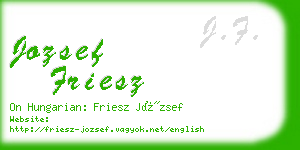 jozsef friesz business card